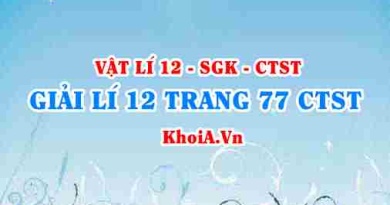 Giải Vật lí 12 trang 78 Chân trời Sáng tạo